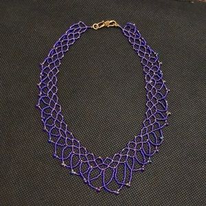 Necklace - Purple beaded